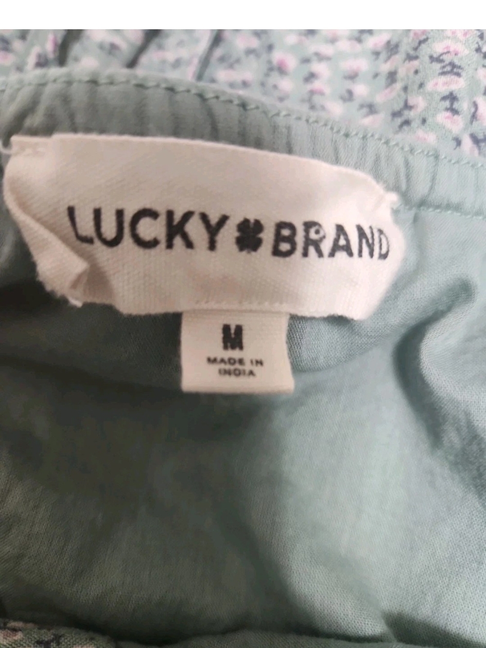 Lucky Brand Ditsy Floral Maxi Slip Dress M Sage Green Floral Boho Cottagecore - Picture 12 of 16
